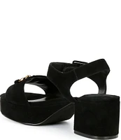 Jeffrey Campbell Timeless Suede Horse Bit Platform Sandals