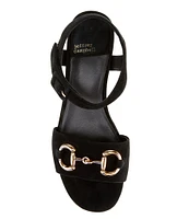 Jeffrey Campbell Timeless Suede Horse Bit Platform Sandals