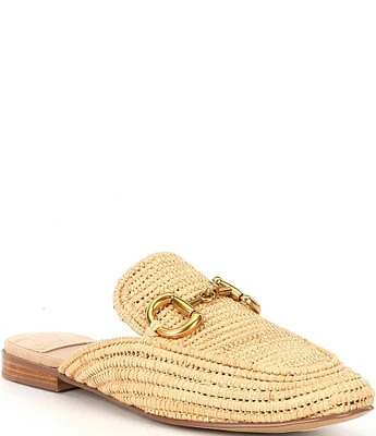 Jeffrey Campbell Velvit Raffia Bit Buckle Mules