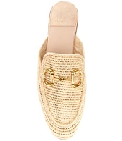 Jeffrey Campbell Velvit Raffia Bit Buckle Mules