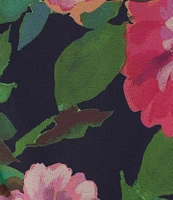 Jessica Howard Dolman Sleeve Floral Print Belted Midi Dress