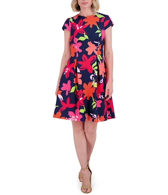 Jessica Howard Petite Floral Fit and Flare Dress