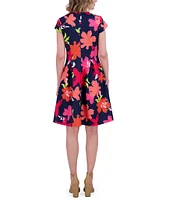 Jessica Howard Petite Floral Fit and Flare Dress