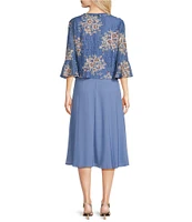 Jessica Howard Petite Size Floral Lace Jacket Dress