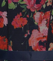 Jessica Howard Petite Size Floral Print Mesh Dress