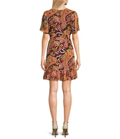 Jessica Simpson Lottie V-Neck Floral Print Dress