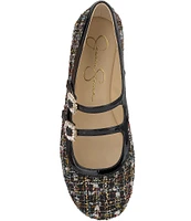 Jessica Simpson Allista Tweed Mary Jane Ballet Flats