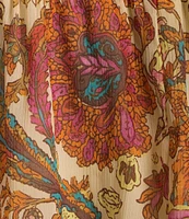 Jessica Simpson Alma Paisley Printed Off-The-Shoulder Puffed Sleeve Coordinating Blouse