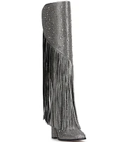 Jessica Simpson Asire Rhinestone Western Fringe Boots