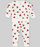Jessica Simpson Baby Girls 12-24 Months Long-Sleeve Valentine's Day Heart-Printed Sweatshirt & Matching Jogger Pants Set