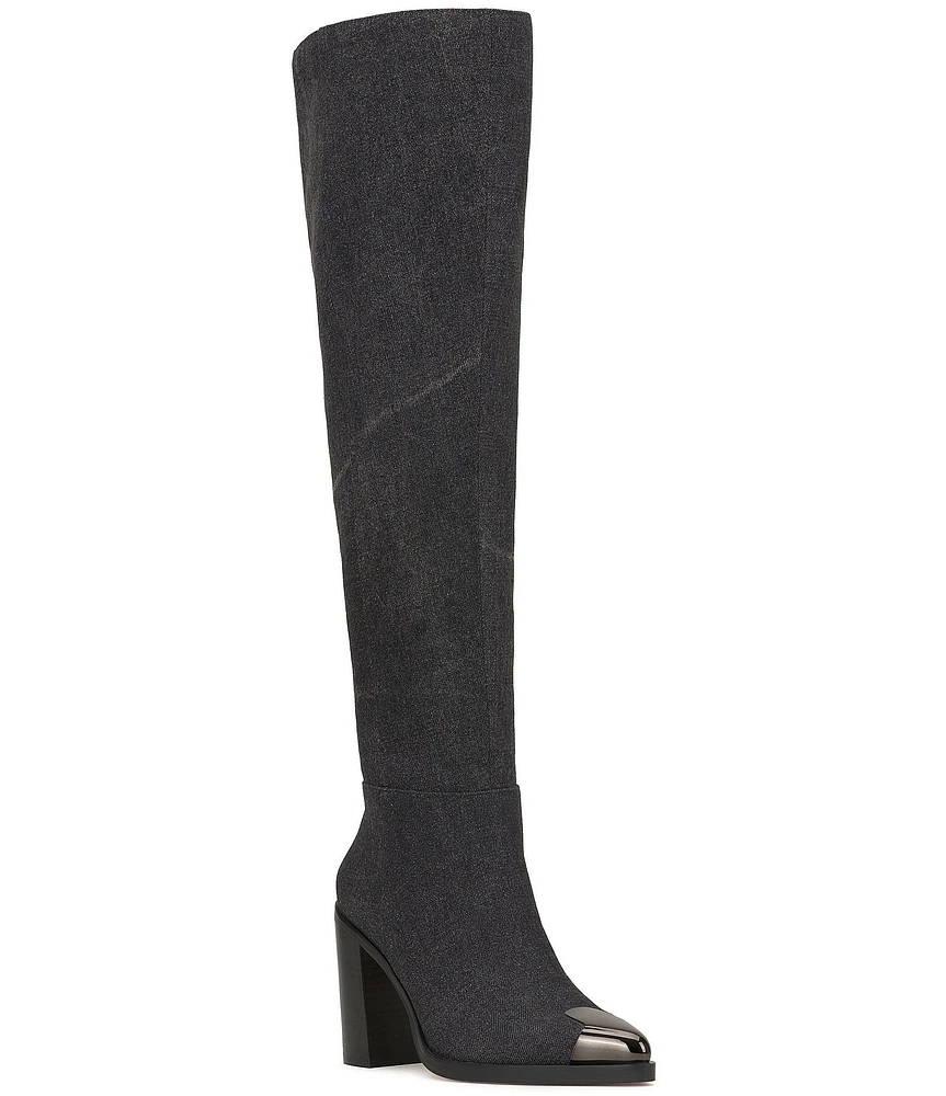 Jessica Simpson Bidemi Wash Effect Cap Toe Over-the-Knee Boots