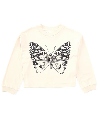 Jessica Simpson Big Girls 7-16 Long Sleeve Butterfly Graphic T-Shirt