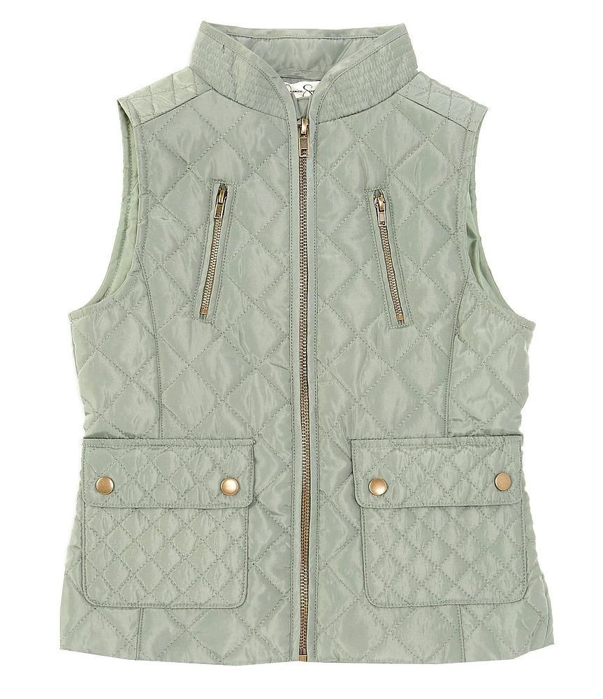 Jessica Simpson Big Girls 7-16 Quilted Barn Vest