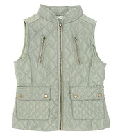 Jessica Simpson Big Girls 7-16 Quilted Barn Vest