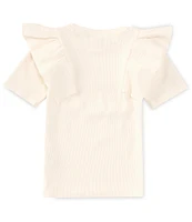 Jessica Simpson Big Girls 7-16 Ruffled Rib-Knit T-Shirt