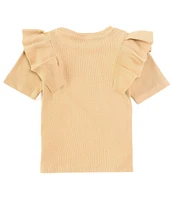 Jessica Simpson Big Girls 7-16 Ruffled Rib-Knit T-Shirt