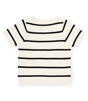 Jessica Simpson Big Girls 7-16 Short Sleeve Striped Sweater