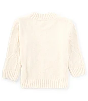 Jessica Simpson Big Girls Long Sleeve Cabled Chenille Sweater