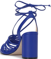 Jessica Simpson Cahna Leather Ankle Wrap Strappy Sandals