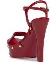 Jessica Simpson Calenta Patent Stud Platform Sandals