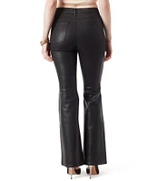 Jessica Simpson Charm Coated Mid Rise Fitted Flare Coated Jeans