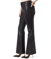 Jessica Simpson Charm Coated Mid Rise Fitted Flare Coated Jeans