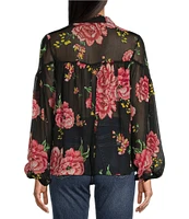 Jessica Simpson Doris Floral Long Sleeve Blouse