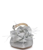 Jessica Simpson Evito2 Flower Rhinestone Slingback Flats