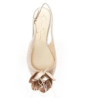 Jessica Simpson Evito2 Flower Rhinestone Slingback Flats