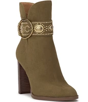 Jessica Simpson Finova Embellished Western Buckle Booties