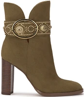 Jessica Simpson Finova Embellished Western Buckle Booties