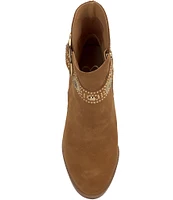 Jessica Simpson Finova Suede Western Buckle Booties