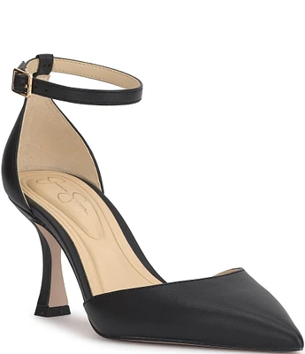 Jessica Simpson Foxena Leather Ankle Strap Pumps