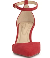 Jessica Simpson Foxena Suede Ankle Strap Pumps