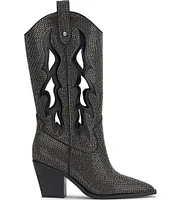 Jessica Simpson Ginika Rhinestone Cut-Out Western Boots