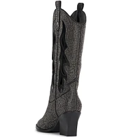 Jessica Simpson Ginika Rhinestone Cut-Out Western Boots