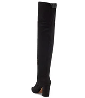 Jessica Simpson Habella Wide Calf Faux Suede Pointed Toe Over-the-Knee Boots