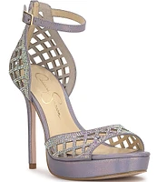 Jessica Simpson Herora Rhinestone Embellished Platform Dress Sandals