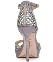 Jessica Simpson Herora Rhinestone Embellished Platform Dress Sandals