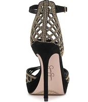 Jessica Simpson Herora Stud Embellished Platform Dress Sandals