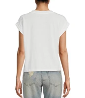 Jessica Simpson Hester Short Sleeve Cropped T-Shirt