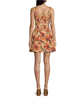 Jessica Simpson Illora Sleeveless Paisley Printed Mini Dress