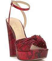 Jessica Simpson Immie Snake Print Platform Sandals