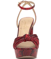 Jessica Simpson Immie Snake Print Platform Sandals