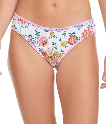 Jessica Simpson In Stitches Floral Hipster Swim Bottom