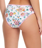 Jessica Simpson In Stitches Floral Hipster Swim Bottom