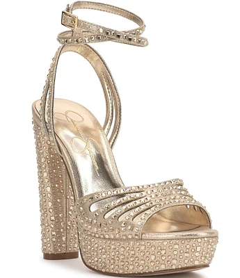 Jessica Simpson Iralin Rhinestone Platform Dress Sandals