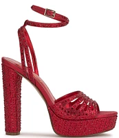 Jessica Simpson Iralin Rhinestone Platform Dress Sandals