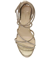 Jessica Simpson Jaeya Metallic Rhinestone Strappy Dress Sandals