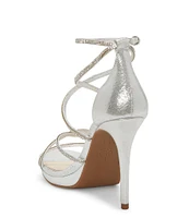 Jessica Simpson Jaeya Metallic Rhinestone Strappy Dress Sandals